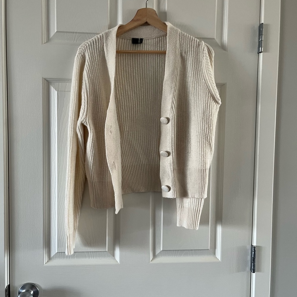 Crème cardigan sweater